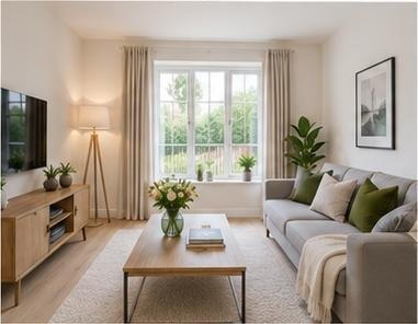 Bright modern apartment interior